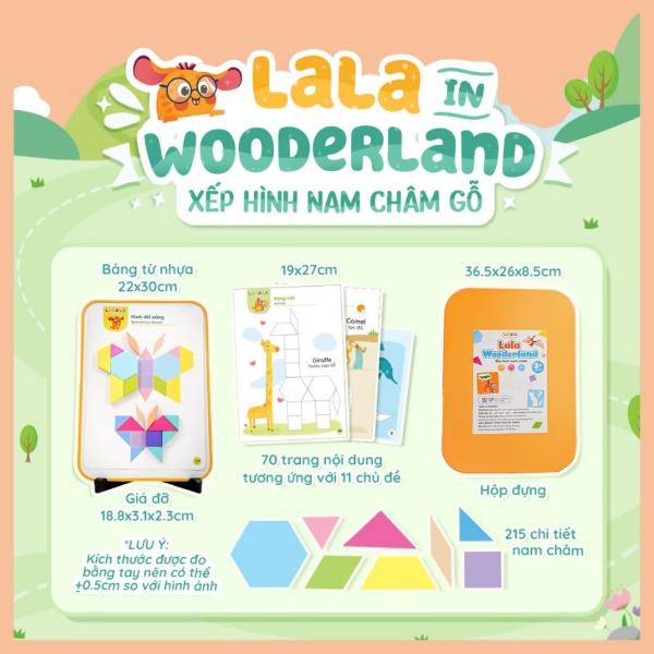 Đồ chơi xếp hình nam châm Lala Wooderland Cao Cấp phát triển tư duy sáng tạo