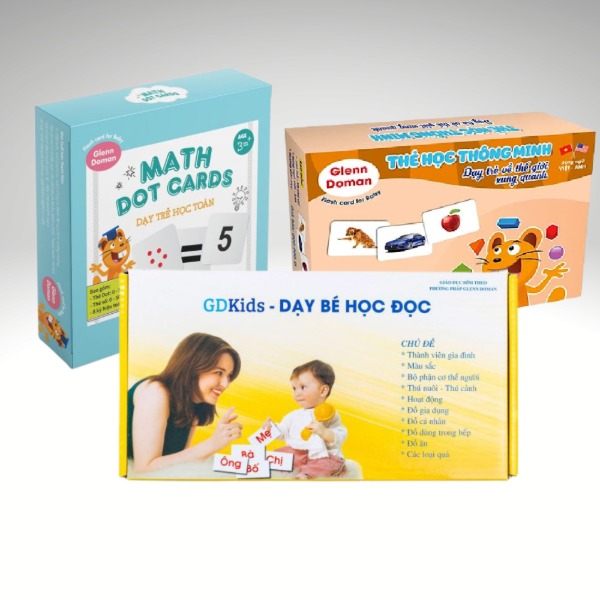 Combo Cơ bản 3 Bộ Thẻ Học Thông Minh Glenn Doman