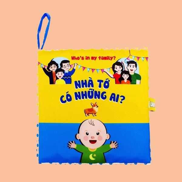 Sách Vải Nhà Tớ Có Những Ai- Sách Vải Song Ngữ