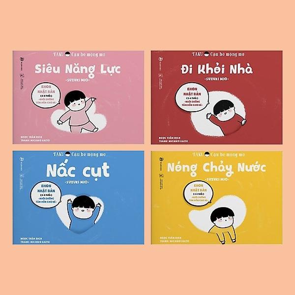 Sách Ehon - Combo 4 cuốn Taku Cậu Bé Mộng Mơ