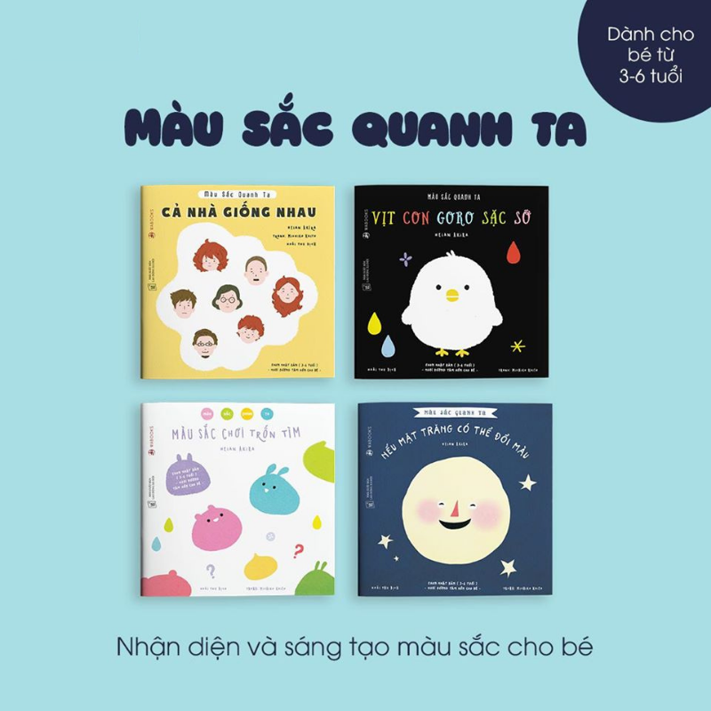 Sách Ehon Set 4 Cuốn Màu Sắc Quanh Ta Cho Bé 3-6 Tuổi