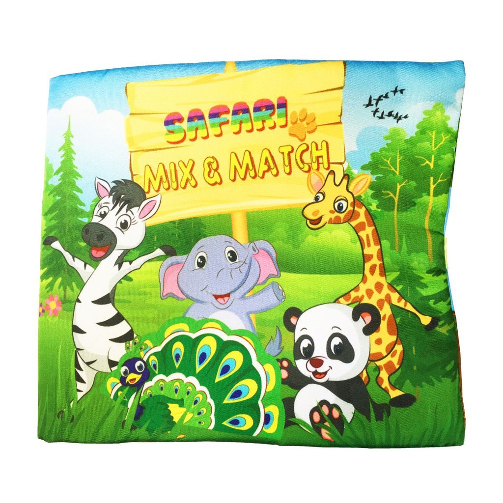 Sách Vải Safari - Mix & Match - Sách Vải Tương Tác Pipo