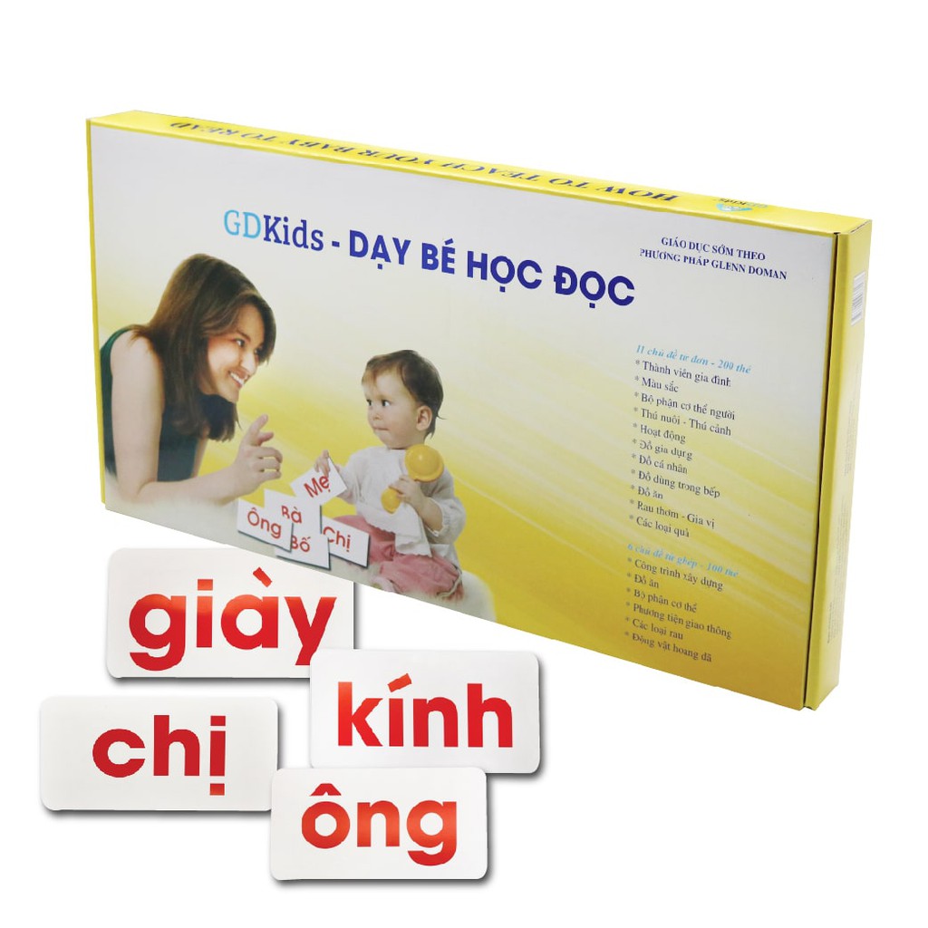 Thẻ Glenn Doman GDkids - Bộ 300 Thẻ Tiếng Việt