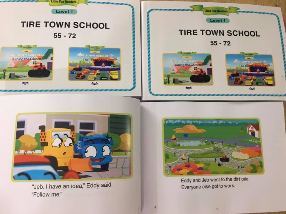 Sách học tiếng anh Little fox tire town school