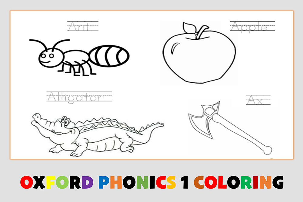 Oxford Phonics 1 coloring - Tiếng Anh cho bé